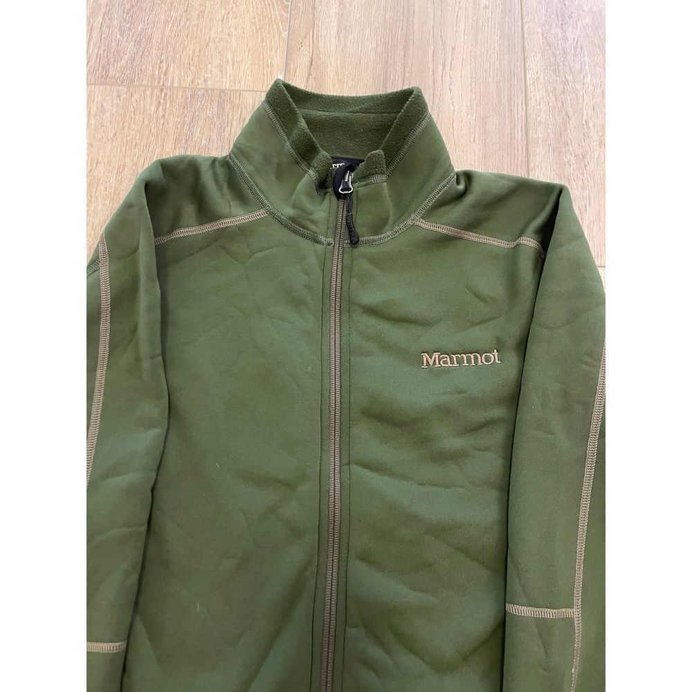 Marmot Full Zip Men's Mock Neck Jacket Olive Green - Picture 2 of 5